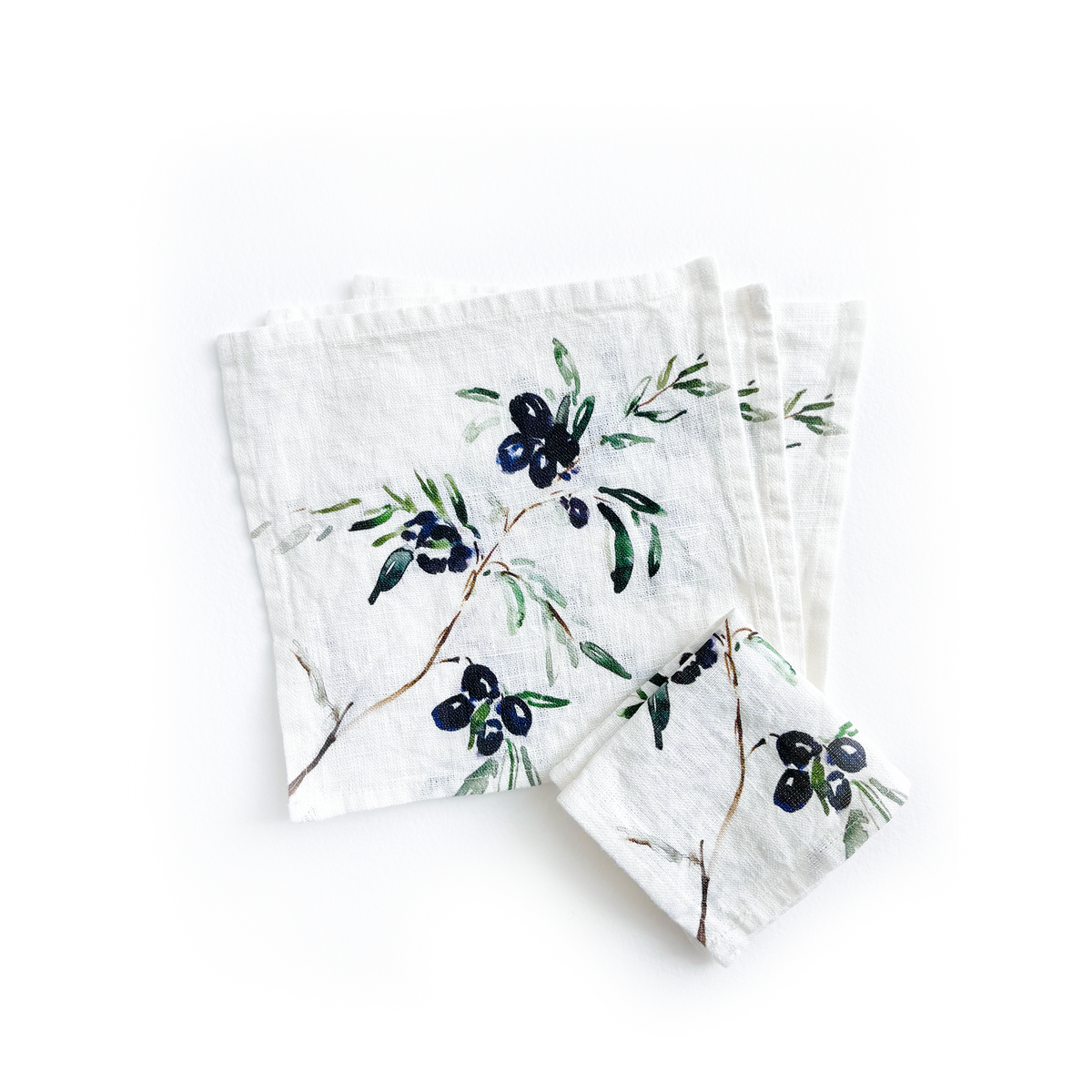Olives - Cocktail Napkins set of 4