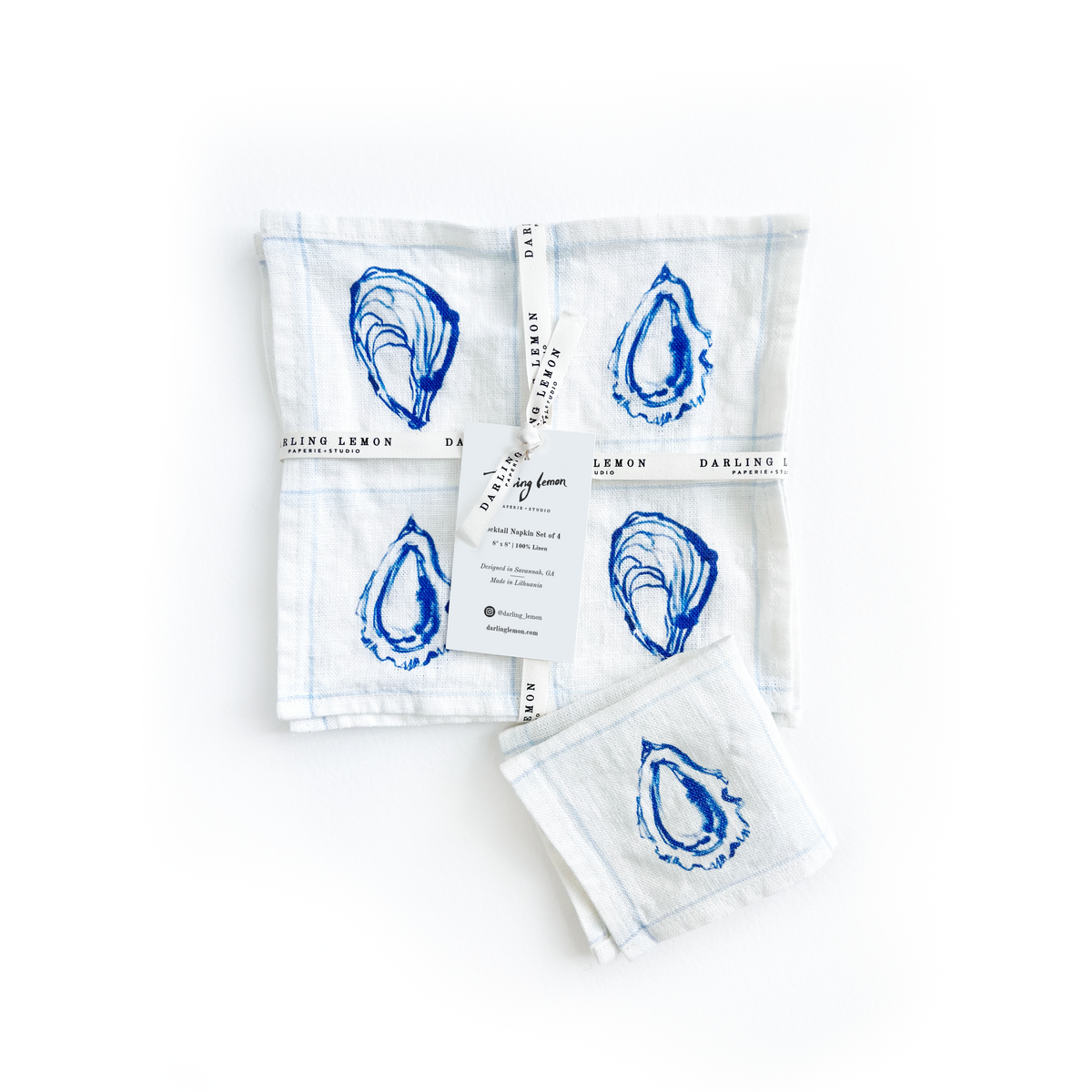 Oysters - Cocktail Napkins set of 4