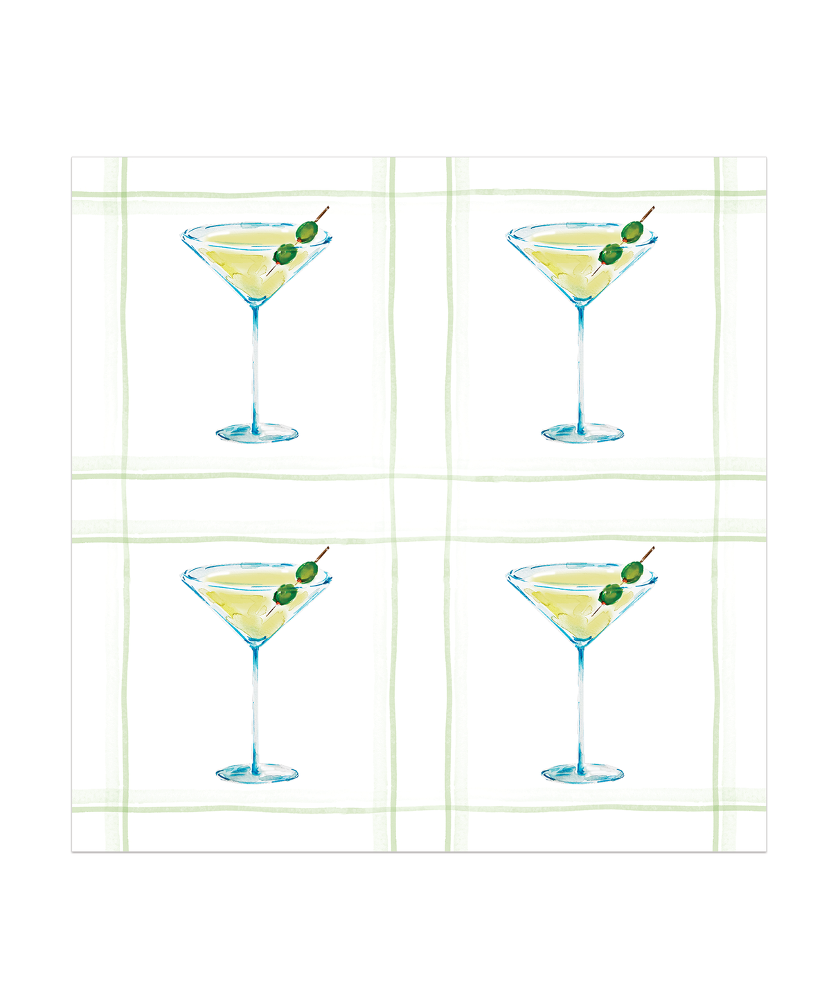 Martini - Cocktail Napkins set of 4