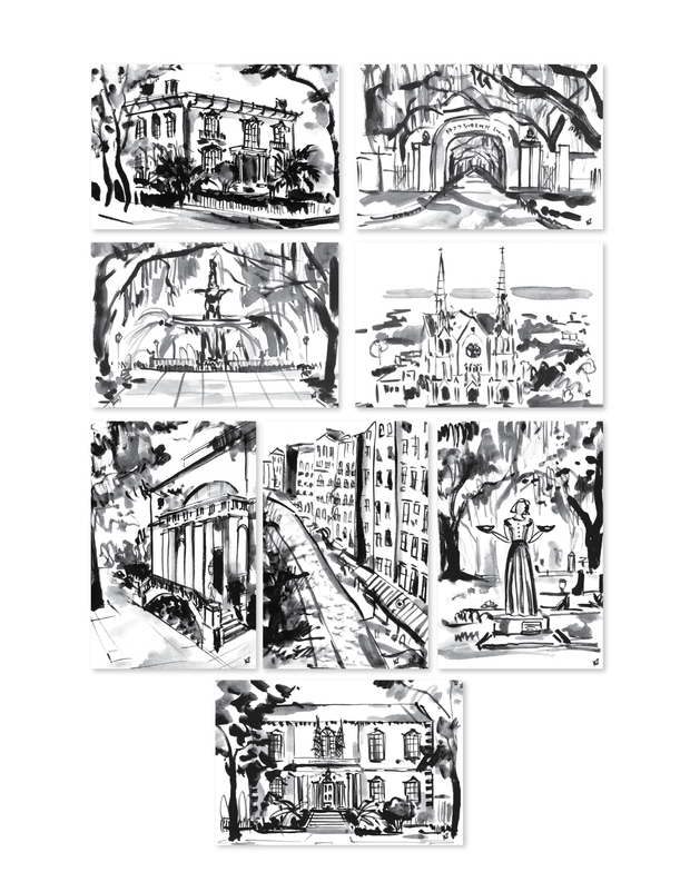 Savannah, GA Postcards