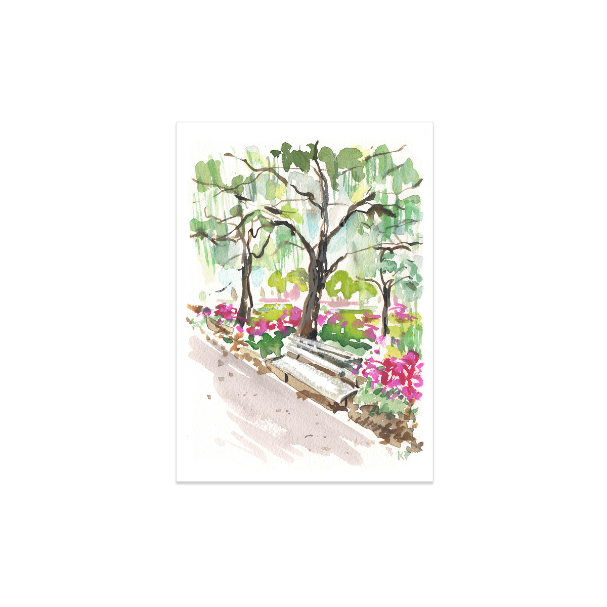 Art Print, Savannah Downtown Street - Savannah, GA