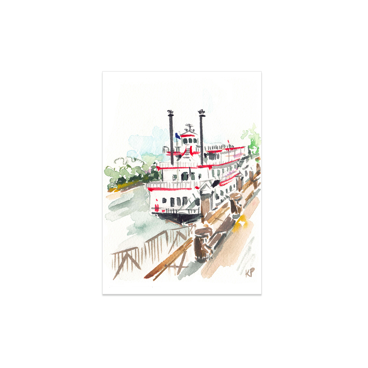 Art Print, River Street - Savannah, GA