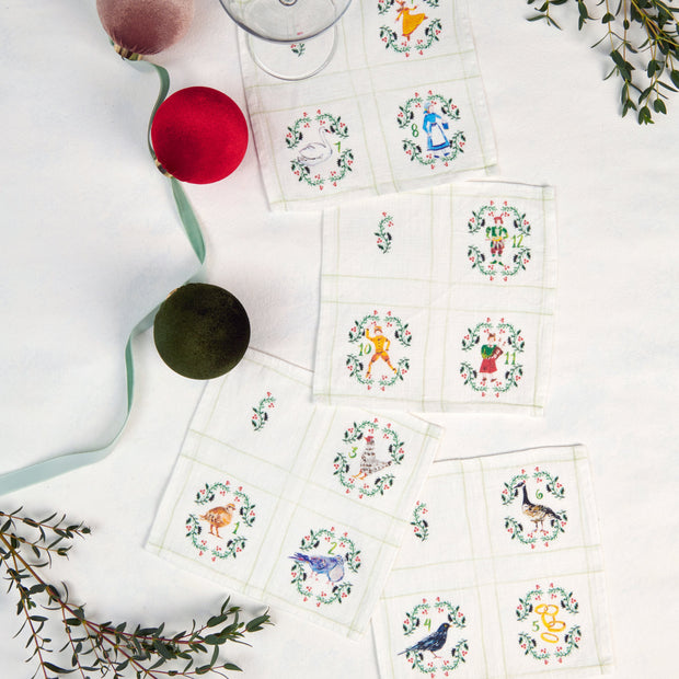 12 Days of Christmas- Cocktail Napkins set of 4