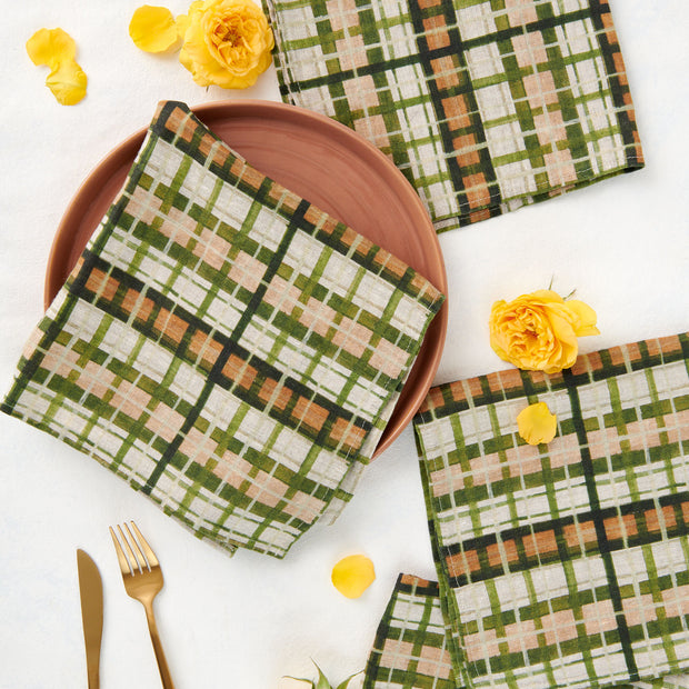 Fall Plaid Dinner Napkins
