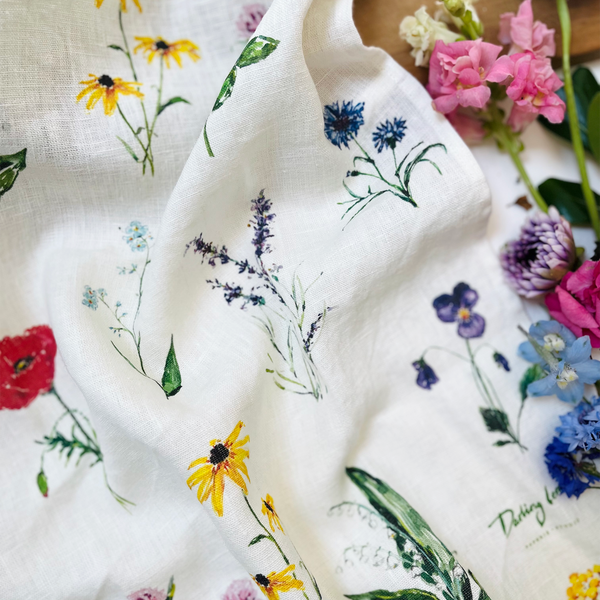 Wild Flowers Kitchen Towel – Darling Lemon
