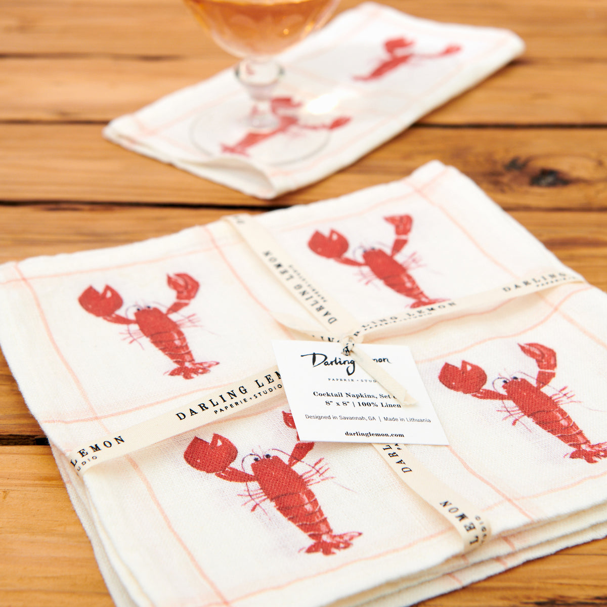 Lobsters - Cocktail Napkins set of 4