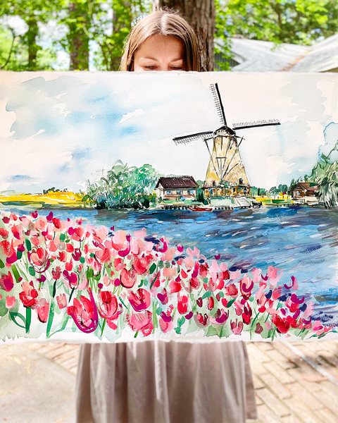 Netherlands, Tulips - Original Art – Darling Lemon