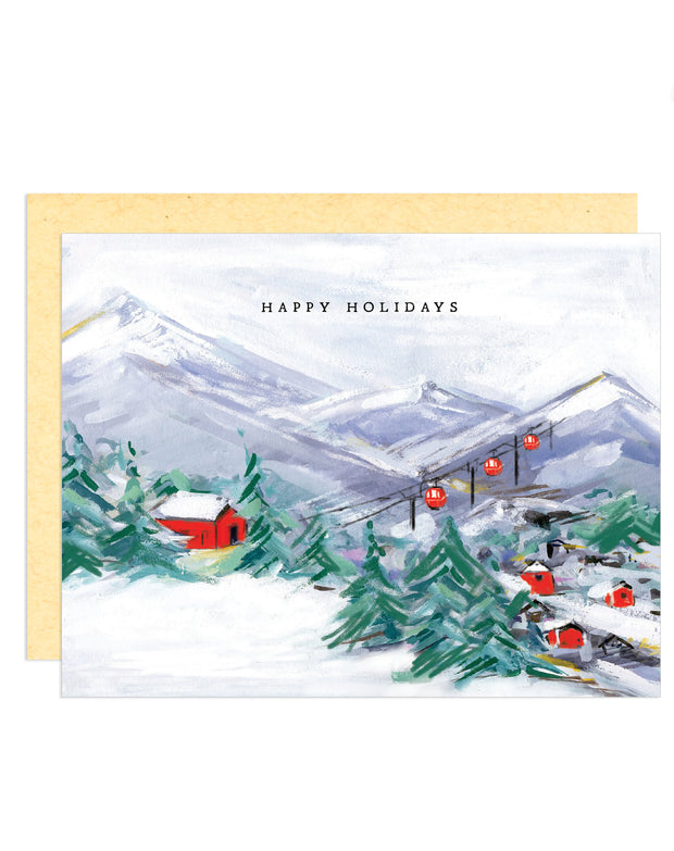 Happy Holidays Snowy Mountains