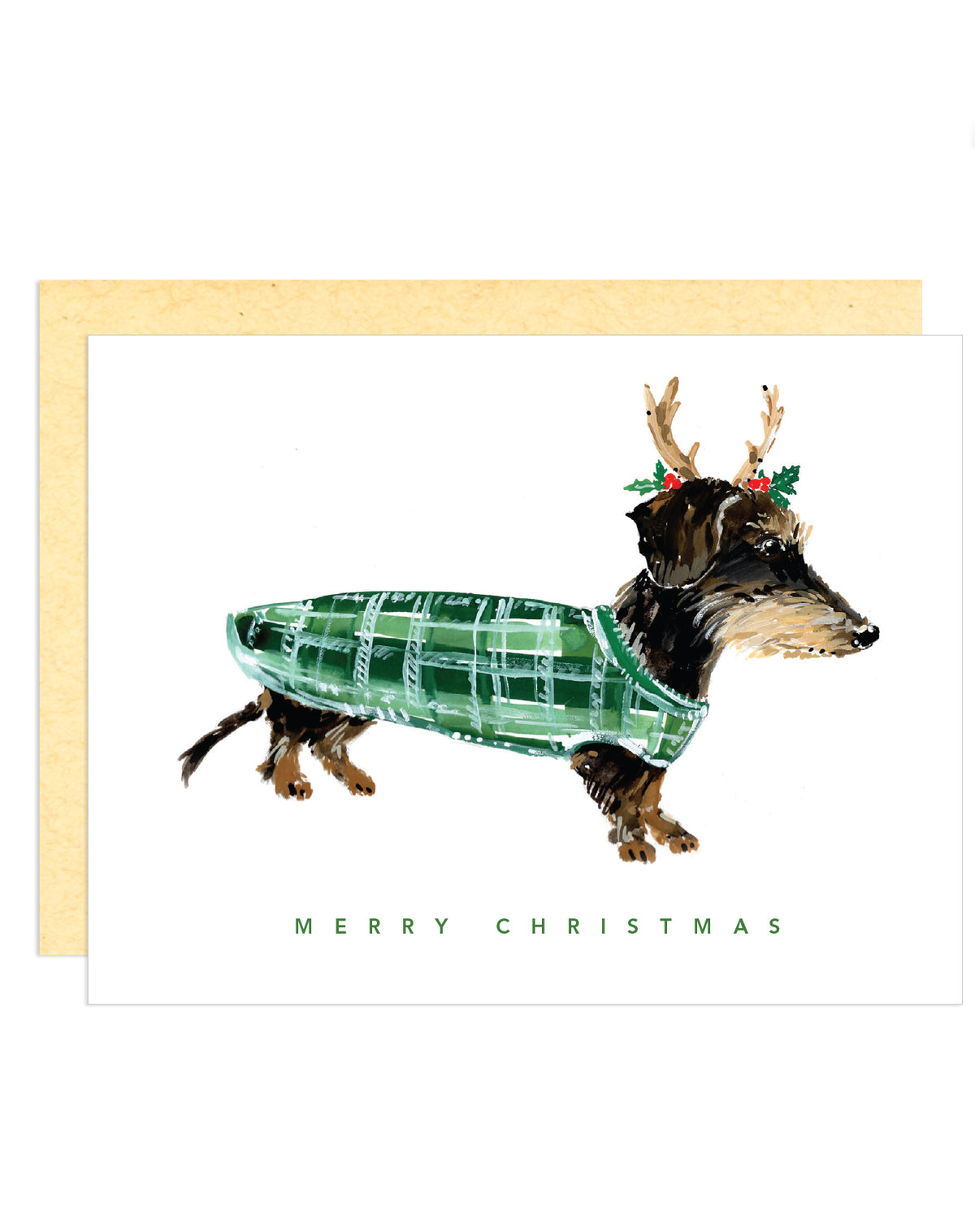 Merry Christmas, Dog with Antlers